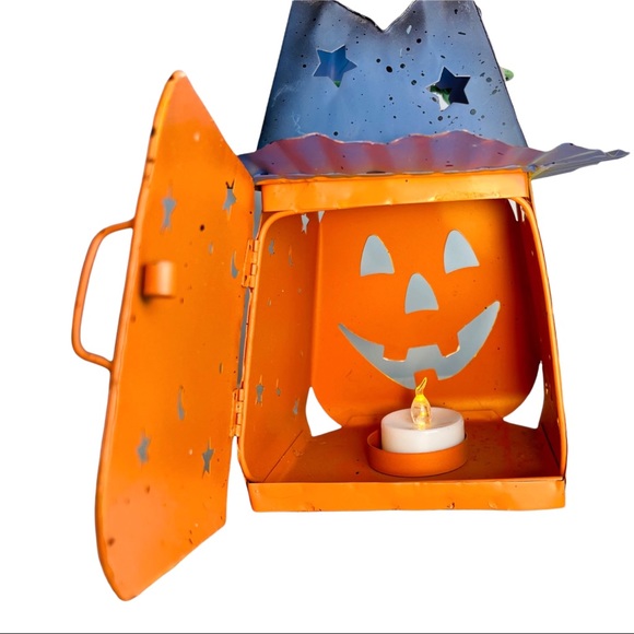 Metal Halloween Hanging Tea light Jack O’ Lantern - Picture 8 of 12